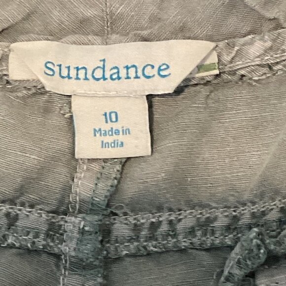 Sundance Kennebunk Linen-Cotton Embroidered Cargo Shorts Sz 10 Green #272D - Picture 15 of 16